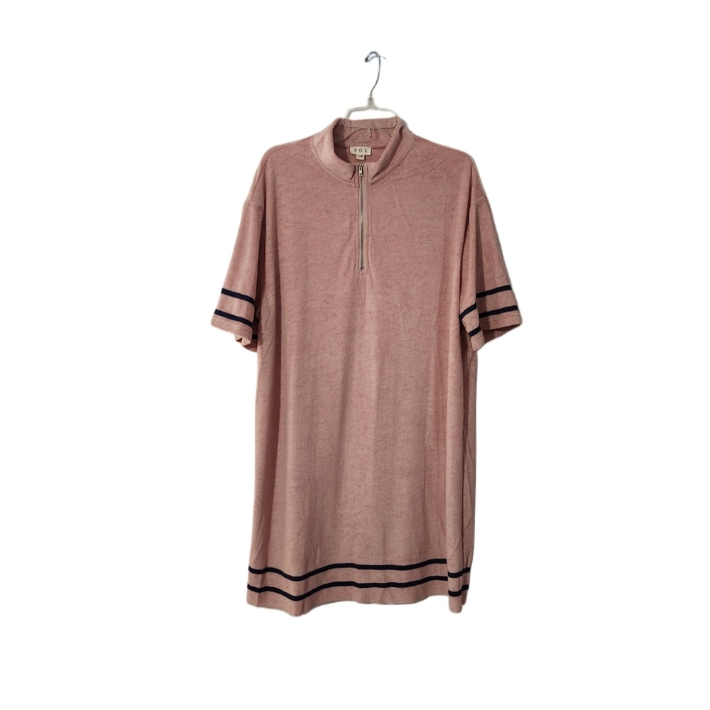 NEW   POL   Women's S/M    Terry     Dress   Pink - Picture 4 of 7